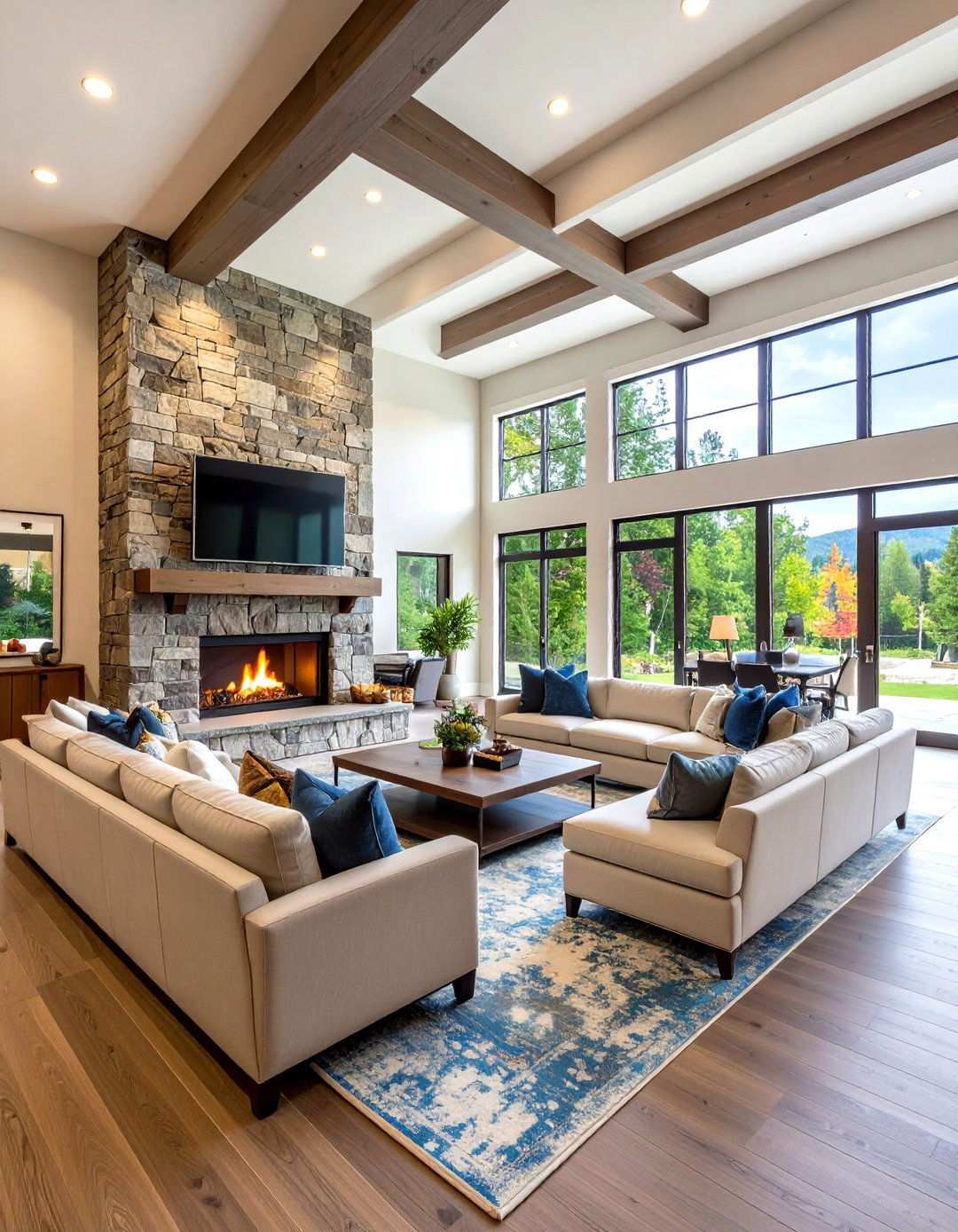 Great Room Grandeur - 24 Living Room Ideas With Sectionals and Fireplace