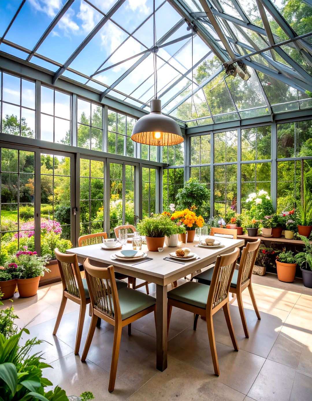 Greenhouse Garden Room - 24 Outdoor Dining Area Ideas