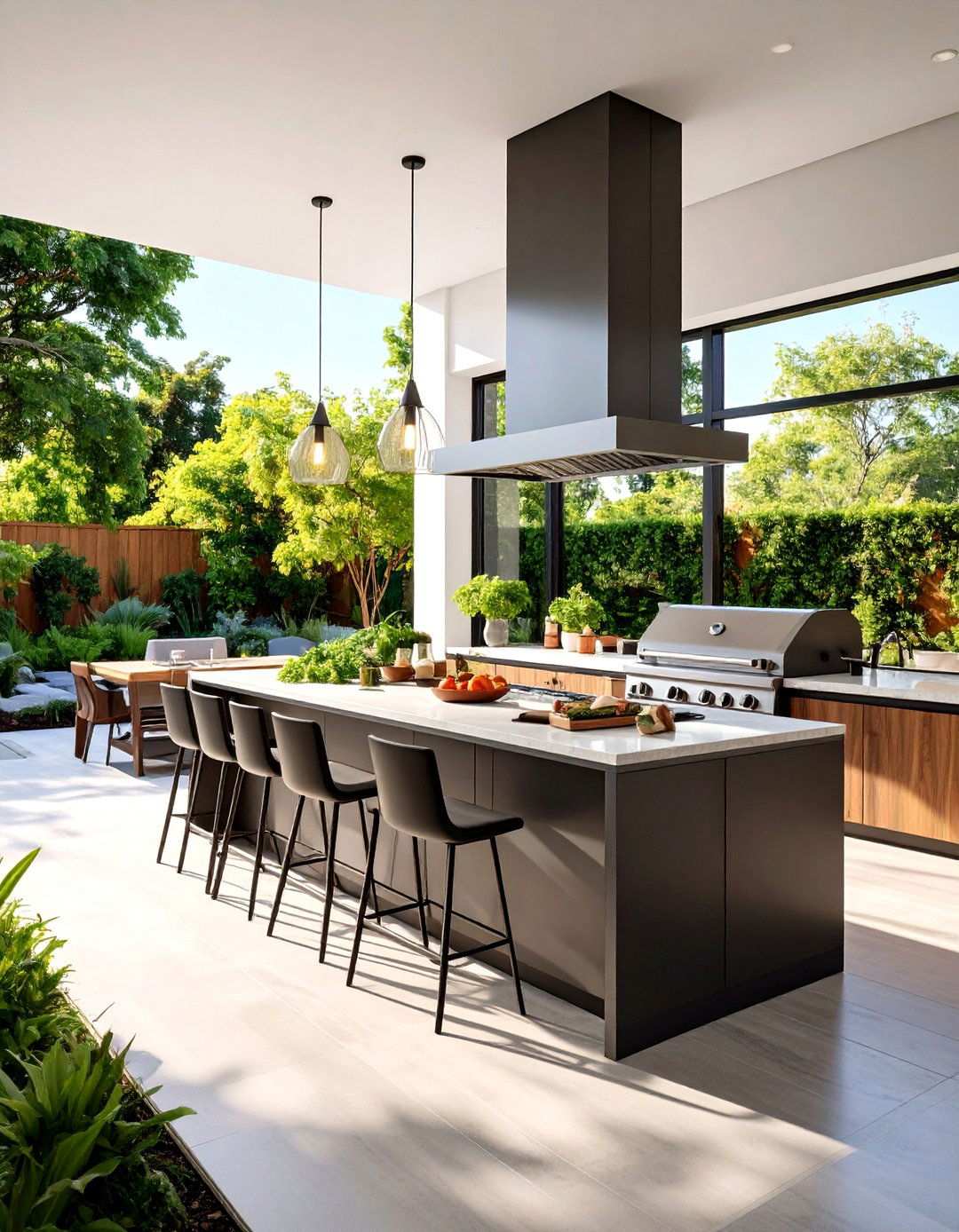 Grilling Station Island - 24 Outdoor Kitchen Island Ideas