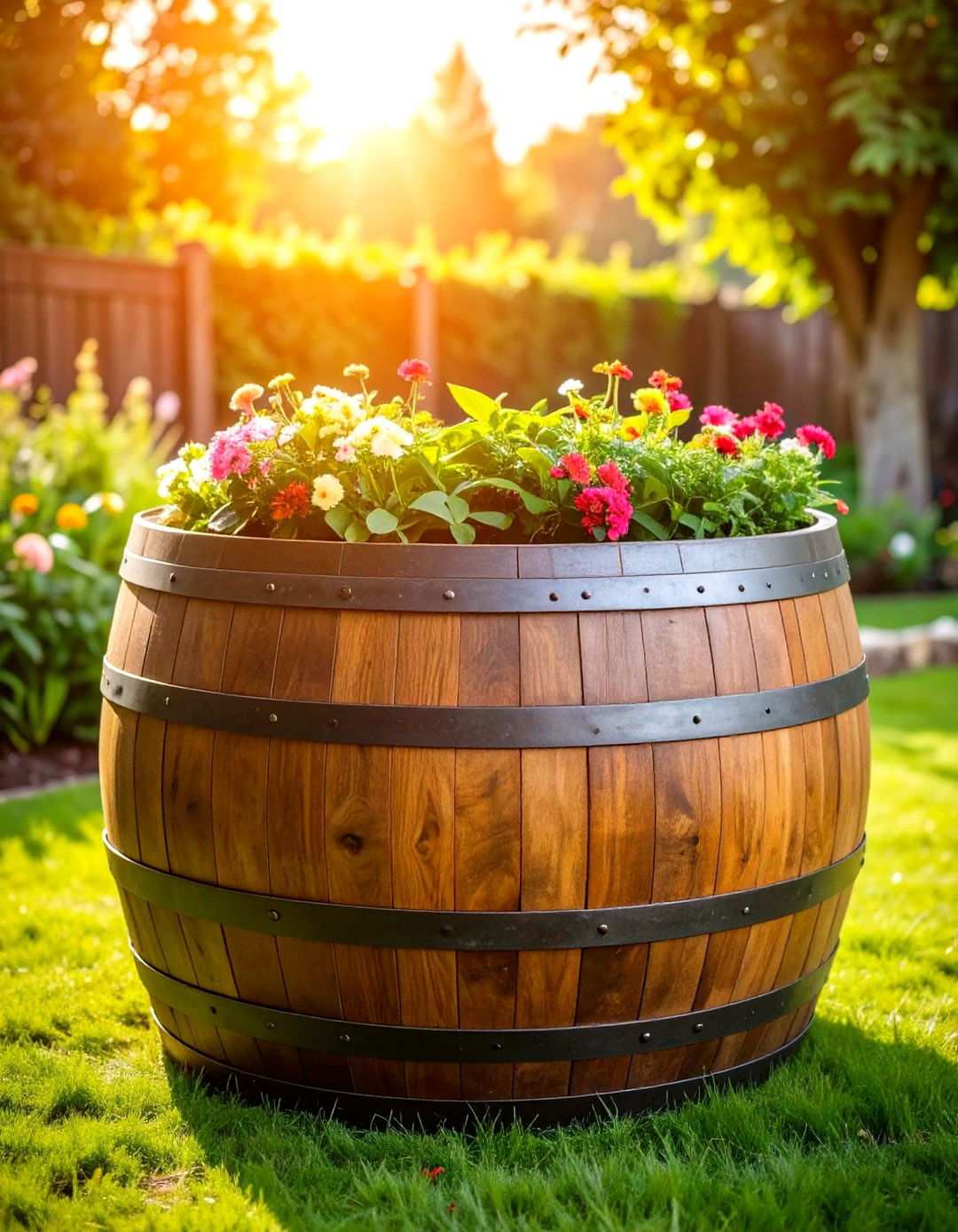 Half Barrel Planter Garden Beds - 24 Raised Garden Bed Ideas