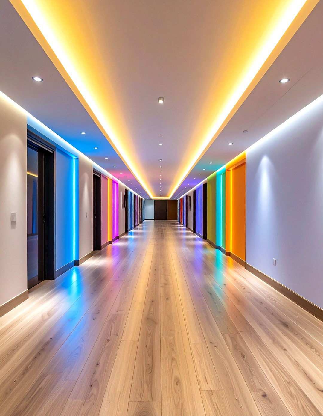 Hallway Linear Soffit Lighting - 24 Soffit Lighting Ideas