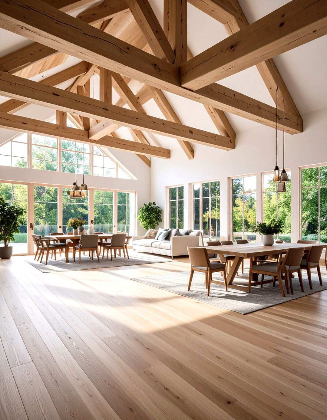 Hand Hewn Timber Trusses - 24 Rustic Ceiling Ideas