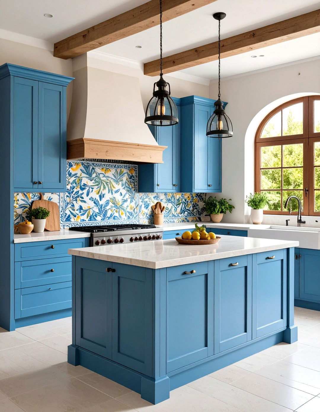 Hand Painted Tile Backsplashes - 24 Tuscan Interior Design Ideas