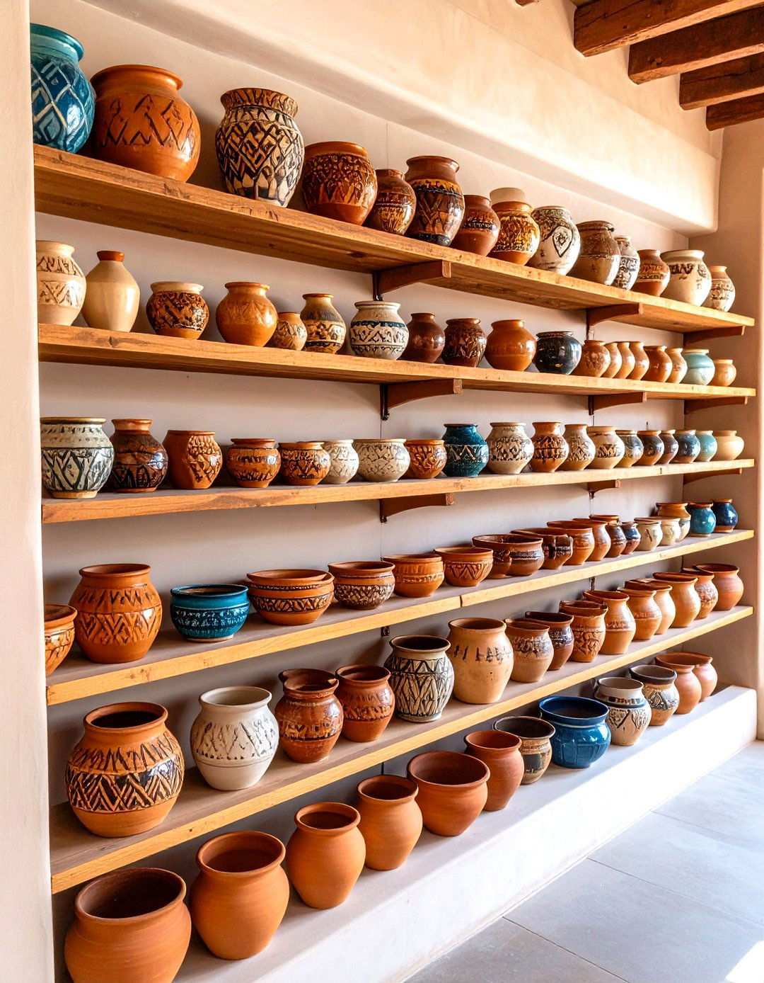 Handcrafted Pottery Displays - 24 Southwest Interior Design Ideas
