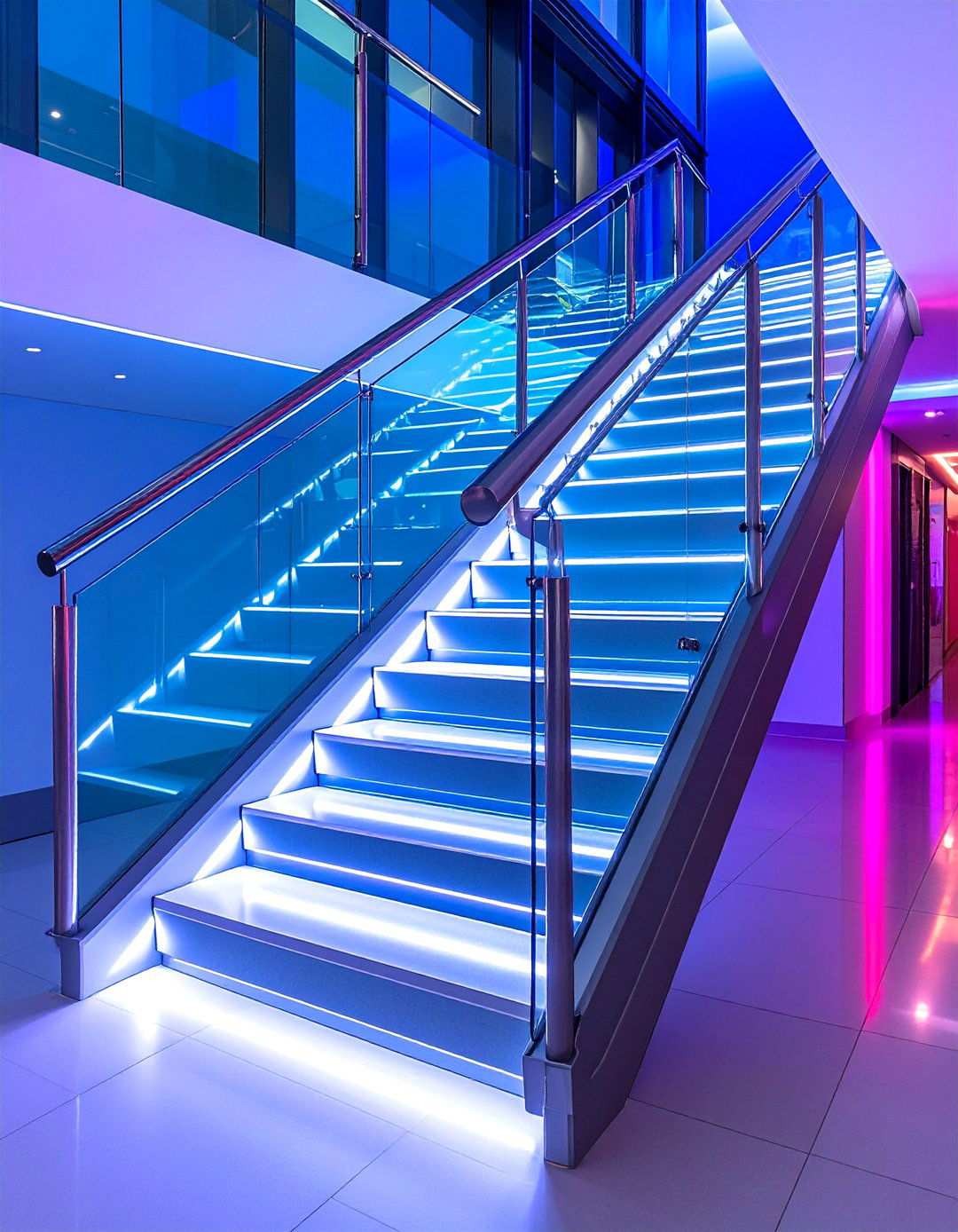 Handrail Integrated Lighting - 24 Staircase Lighting Ideas
