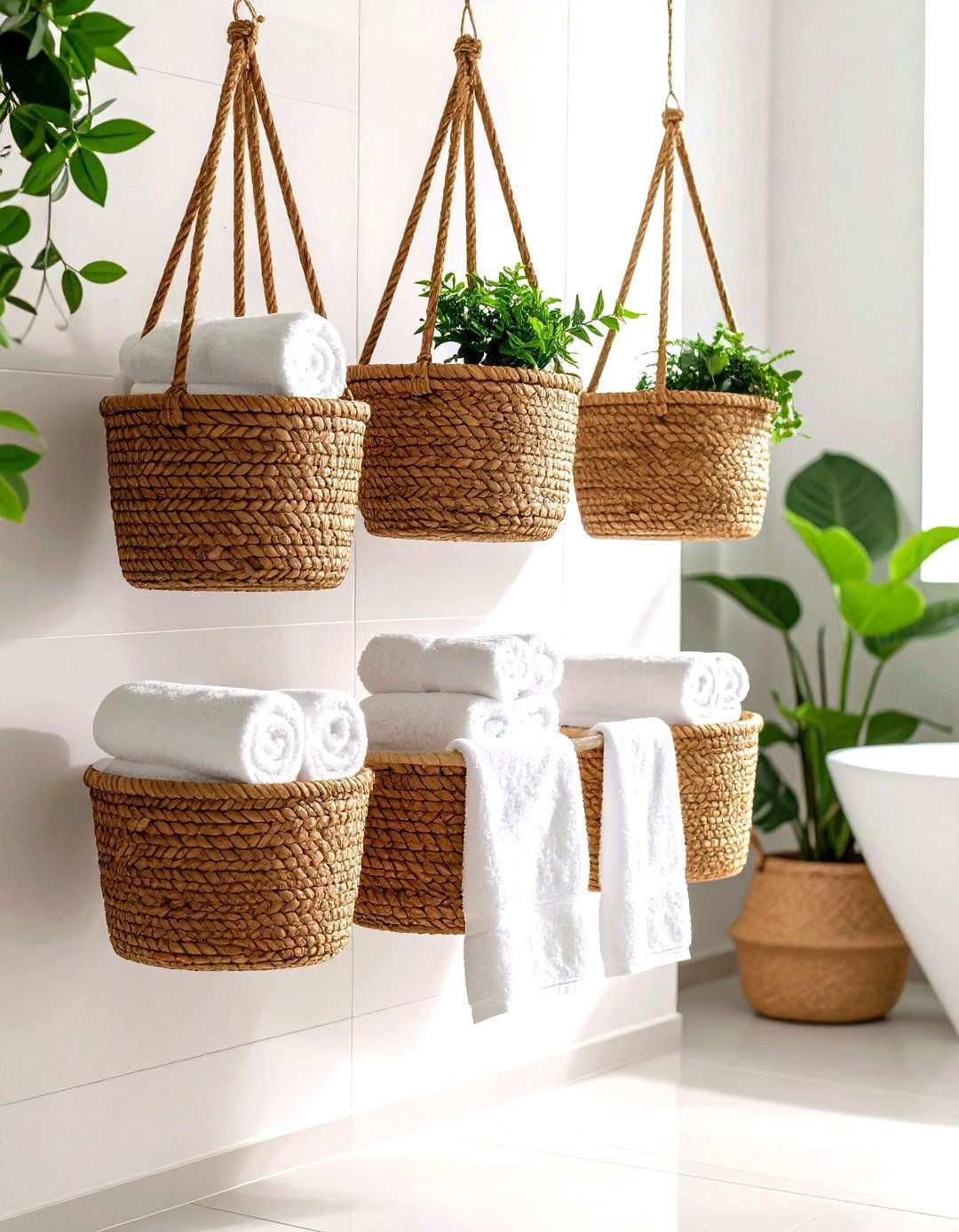 Hanging Basket System - 24 Towel Display Ideas