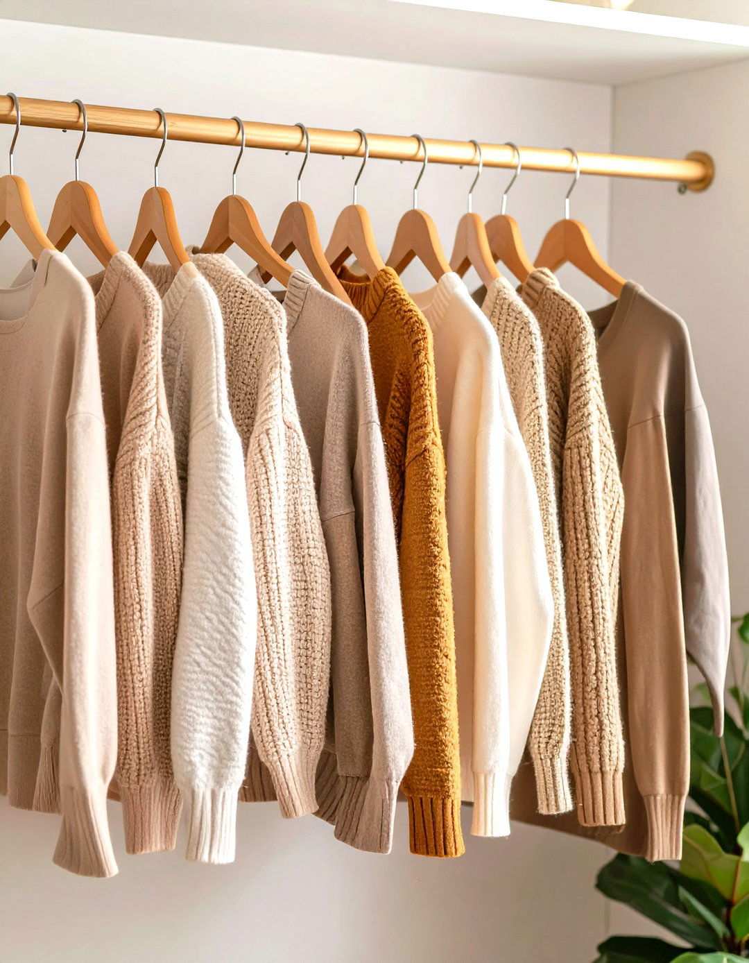 Hanging Rod with Specialty Clips for Cardigan Storage - 24 sweater storage ideas