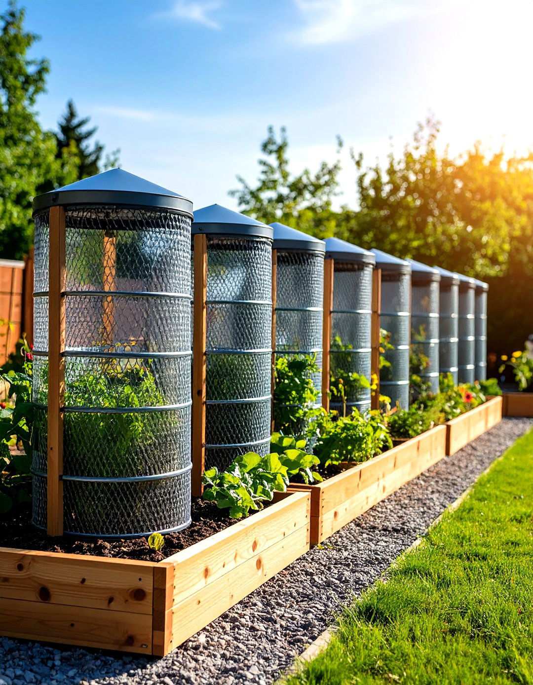Hardware Cloth Cylinder System for Individual Protection - 24 Vegetable Garden Fence Ideas