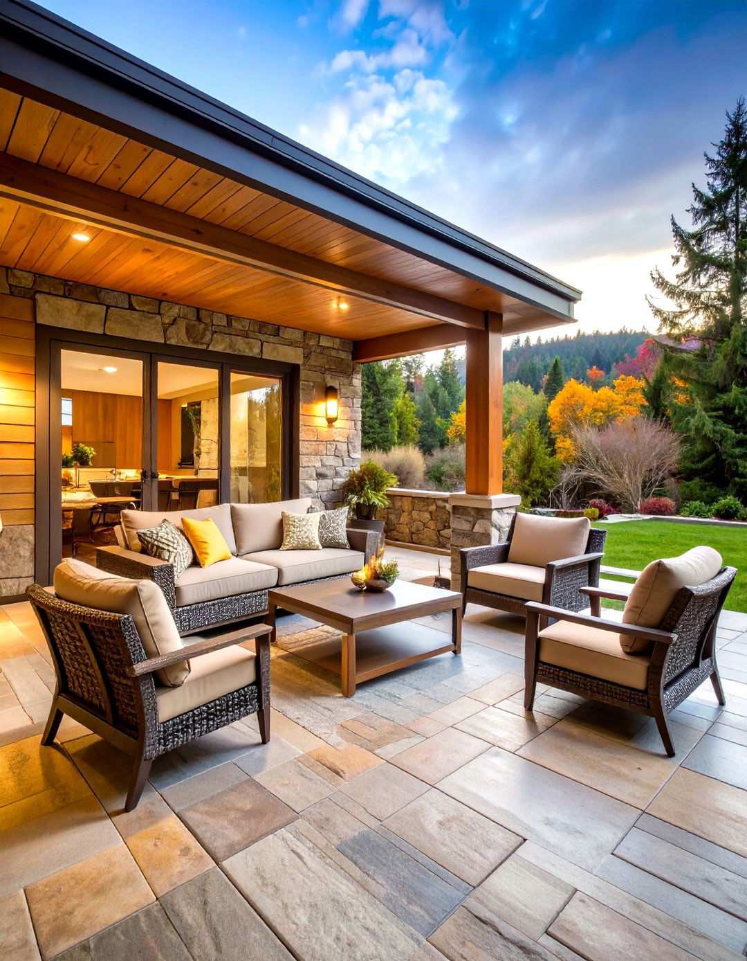 Heated Stone Luxury - 24 Stone Porch Ideas