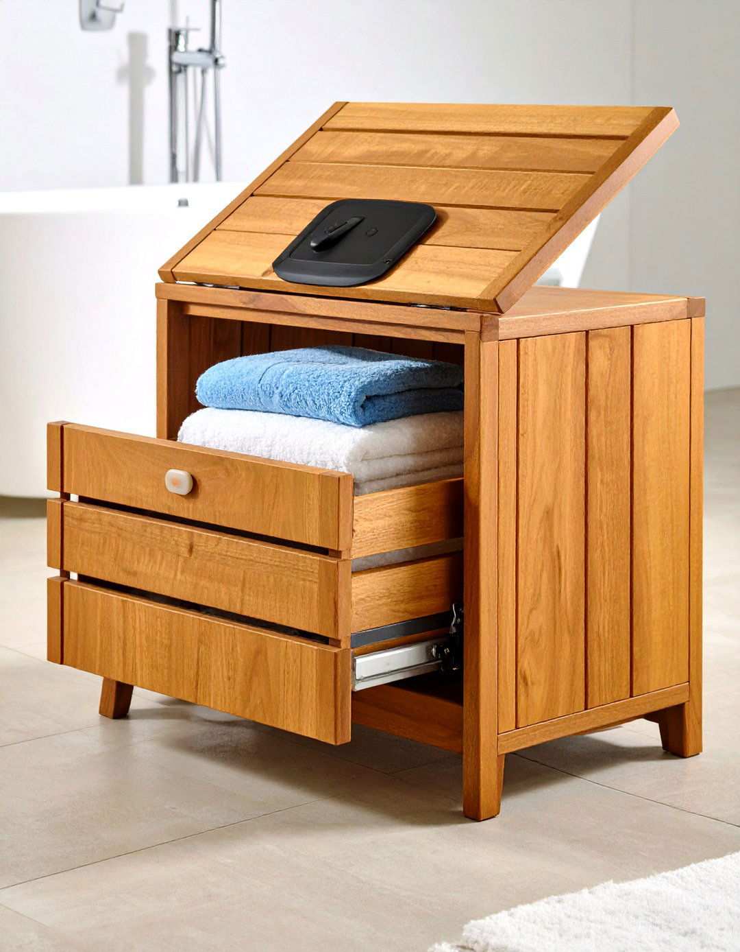 Heated Storage Benches - 24 Towel Storage Ideas
