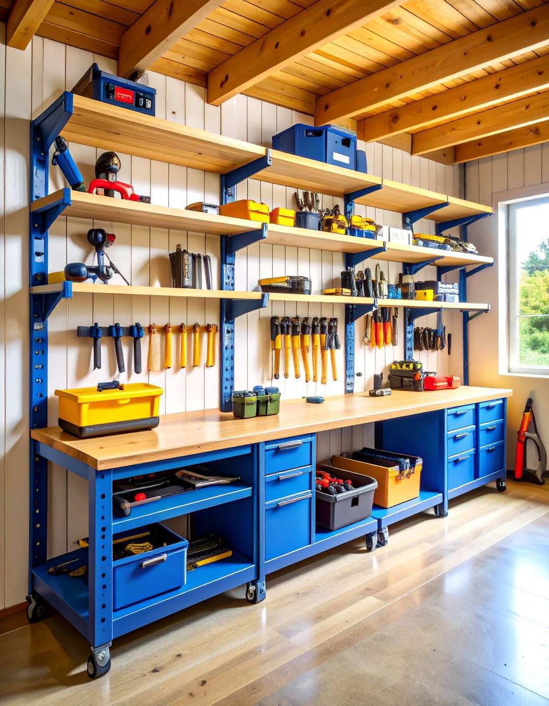 Heavy Duty Workbench Shelving - 24 Shed Shelving Ideas