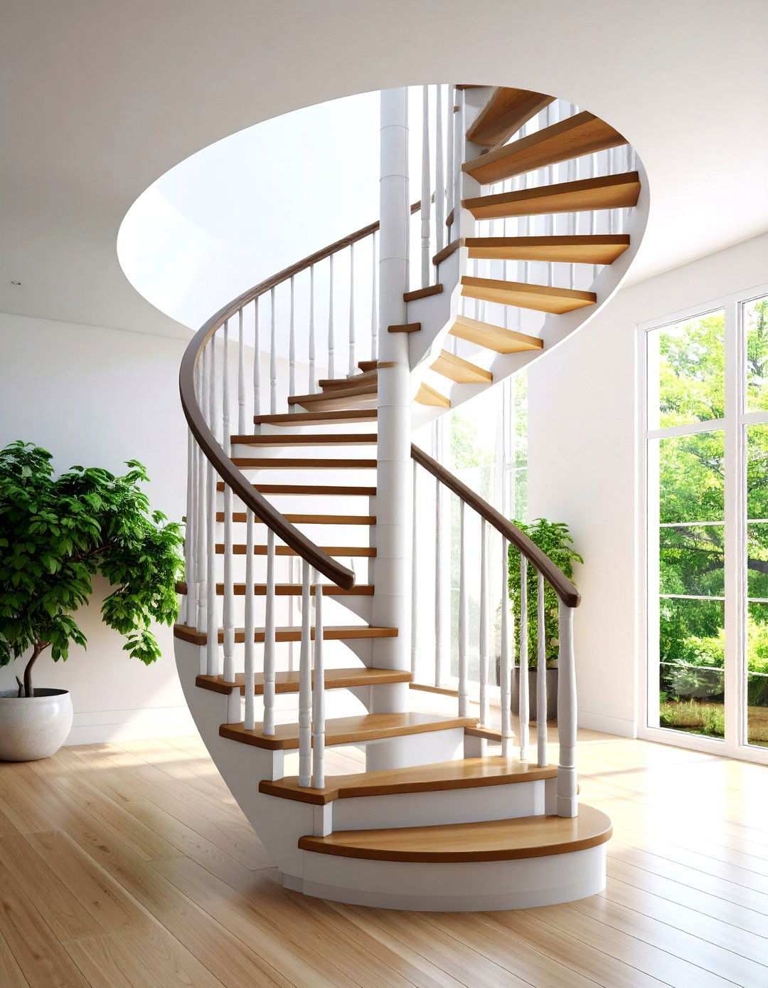 Helical Staircase with Central Void - 24 Open Staircase Ideas