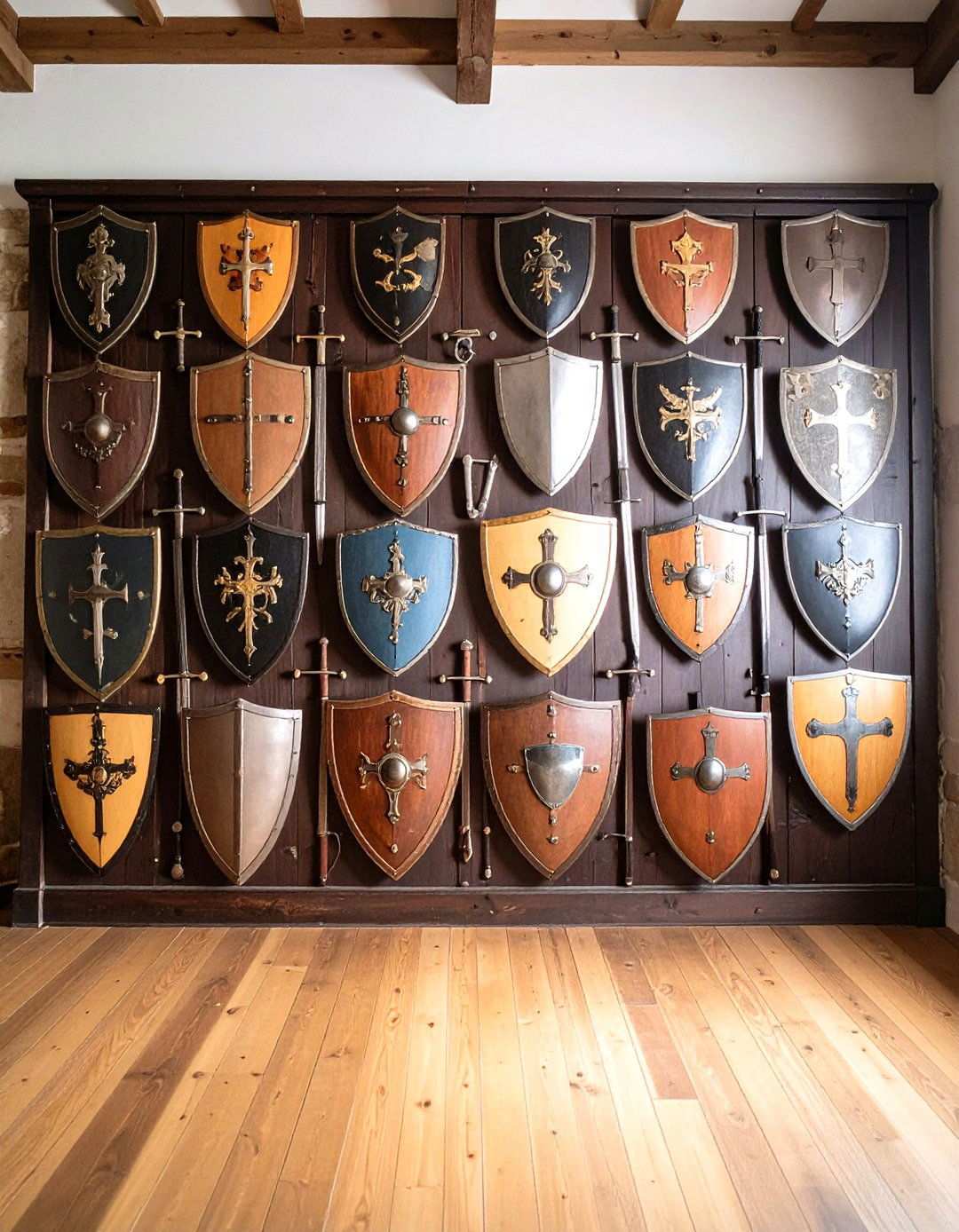 Heraldic Shield Display Walls - 24 Medieval Home Decor Ideas