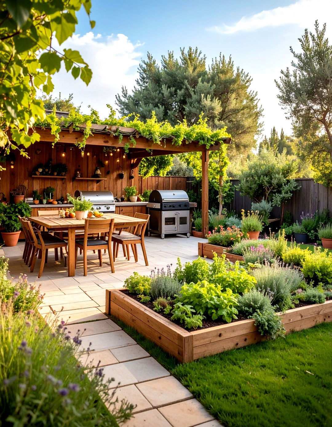 Herb Garden Mediterranean Kitchen Patio - 24 Mediterranean Patio Ideas