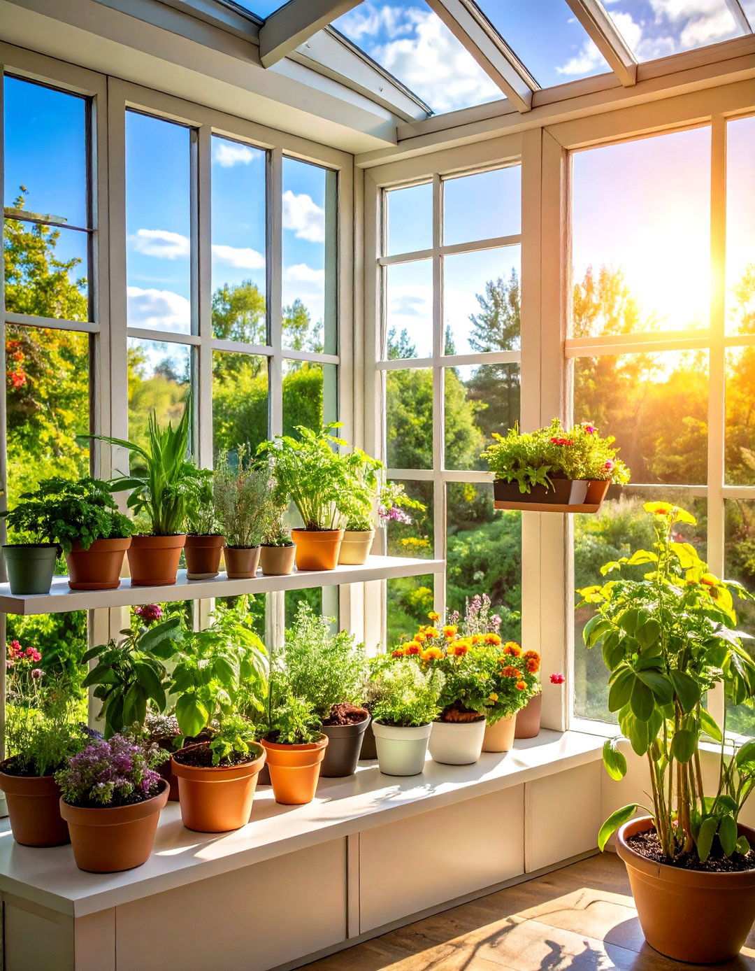 Herb Garden Window Features - 24 Tudor Kitchen Ideas