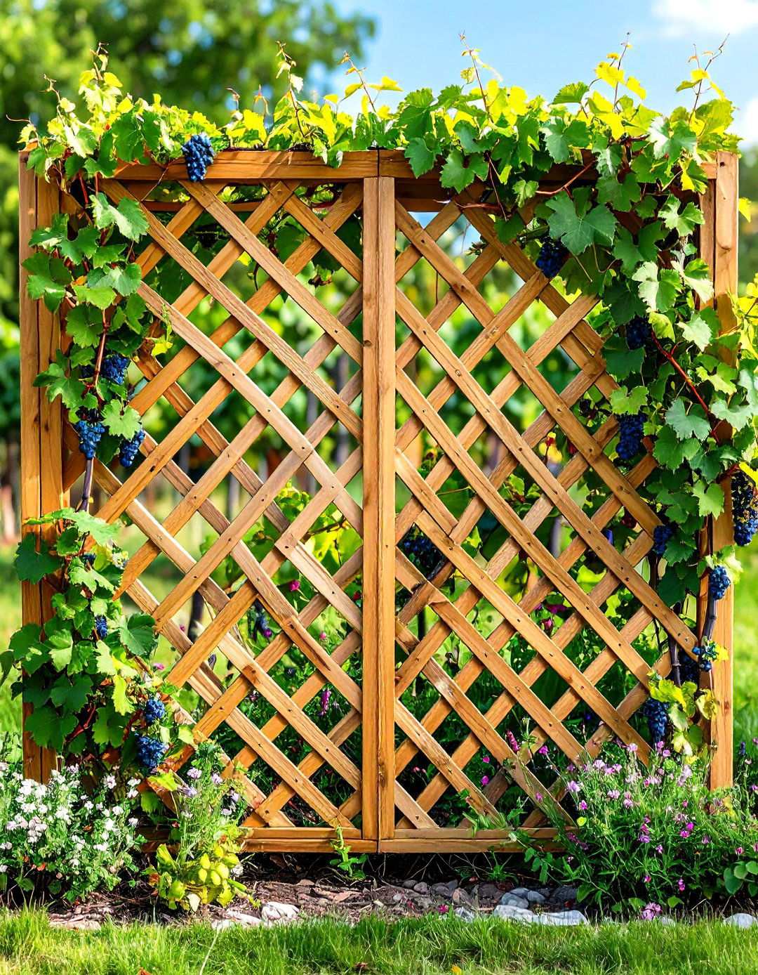 Herringbone Pattern Lattice Screen - 24 Lattice Fence Ideas