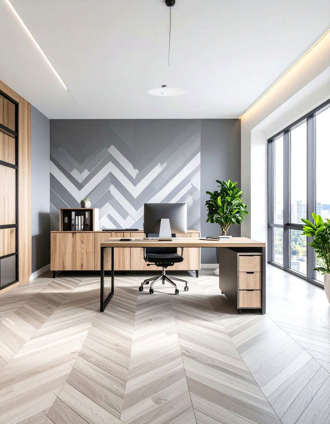 Herringbone Pattern Painting - 24 Wall Painting Ideas of Any Room