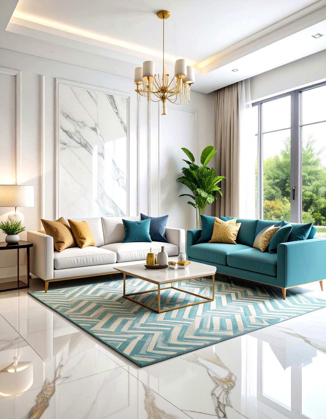 Herringbone Pattern Surround - 24 Marble Fireplace Ideas