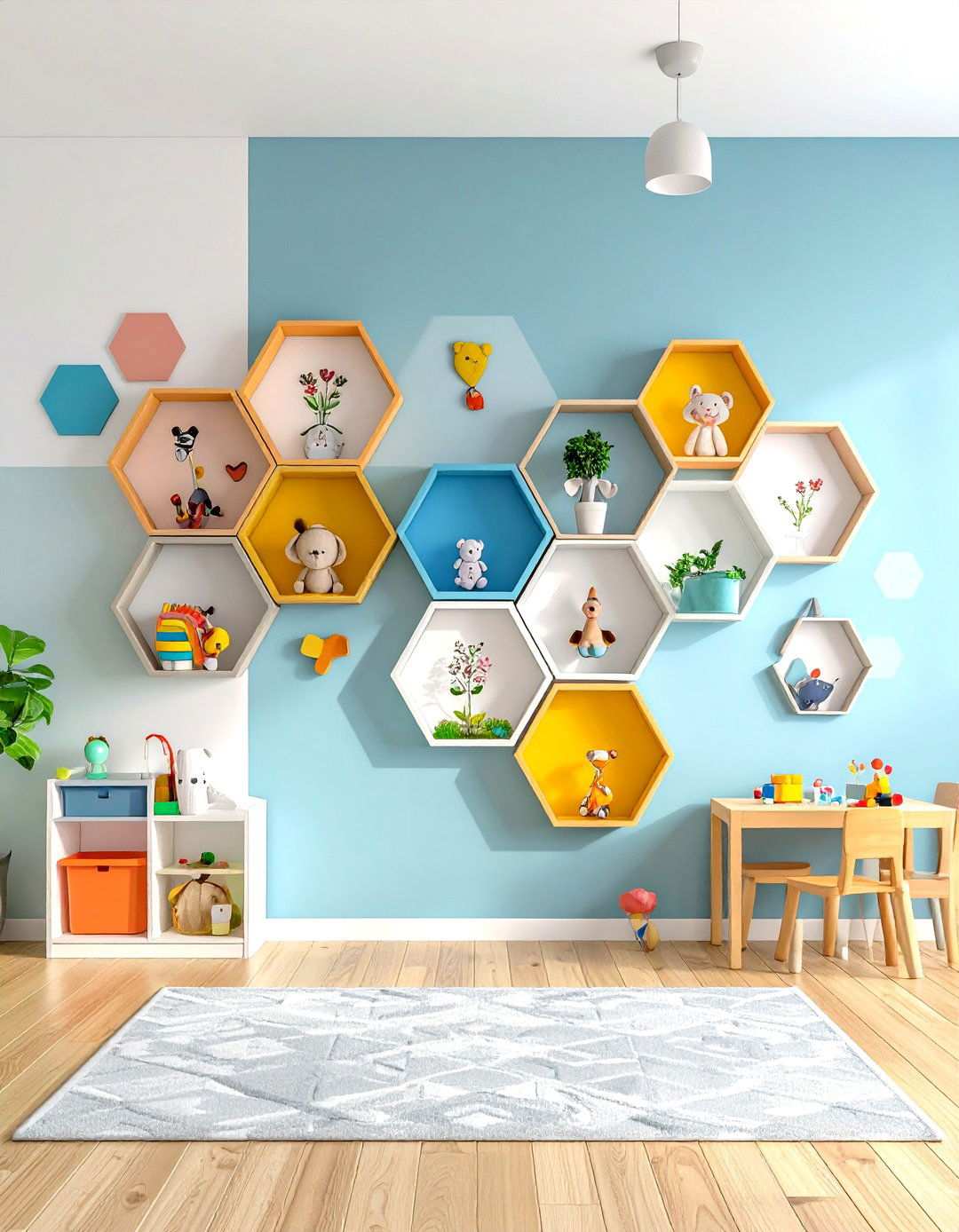 Hexagonal Photo Puzzle Walls - 24 Photo Wall Ideas