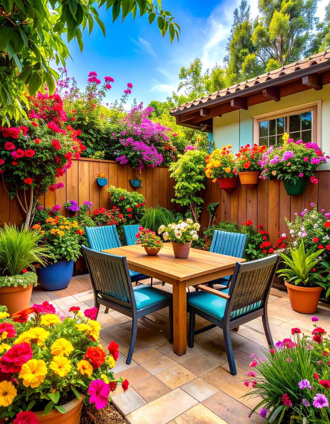 Hibiscus Color Explosion Patio - 24 Tropical Landscape Ideas