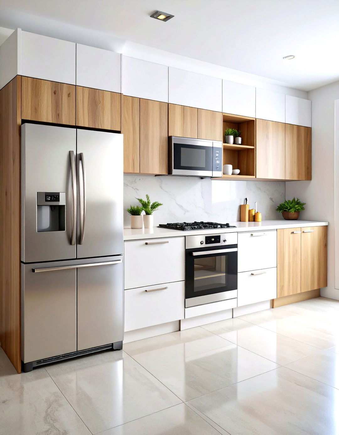 Hidden Appliance Storage Systems - 24 Minimalist Kitchen Ideas