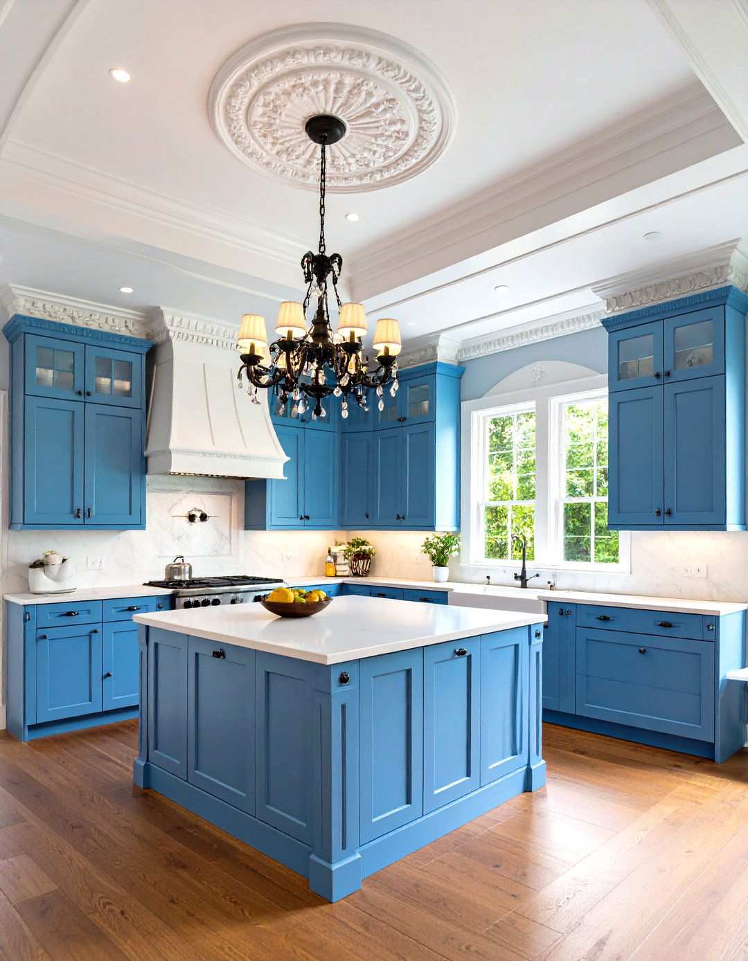 High Ceiling with Decorative Plasterwork - 24 Victorian Kitchen Ideas