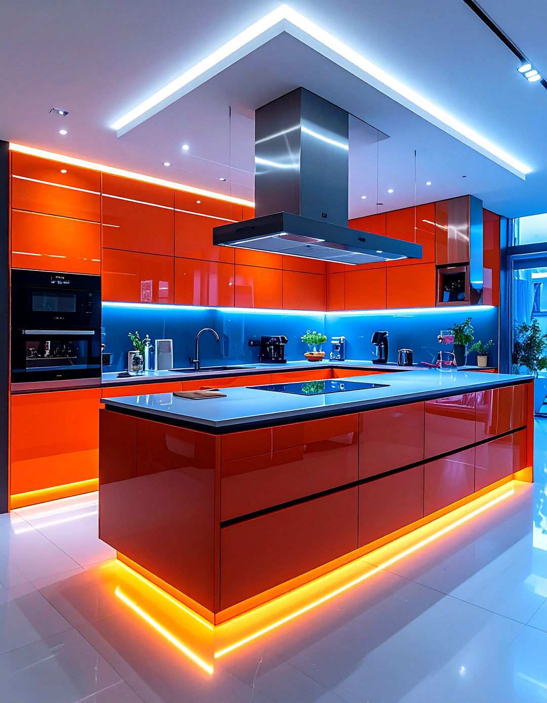 High Tech Smart One Wall Kitchen with Hidden Appliances - 24 One Wall Kitchen Ideas