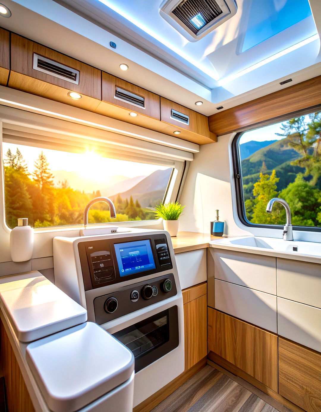 High Tech Ventilation Climate Control - 24 Small Rv Bathroom Ideas