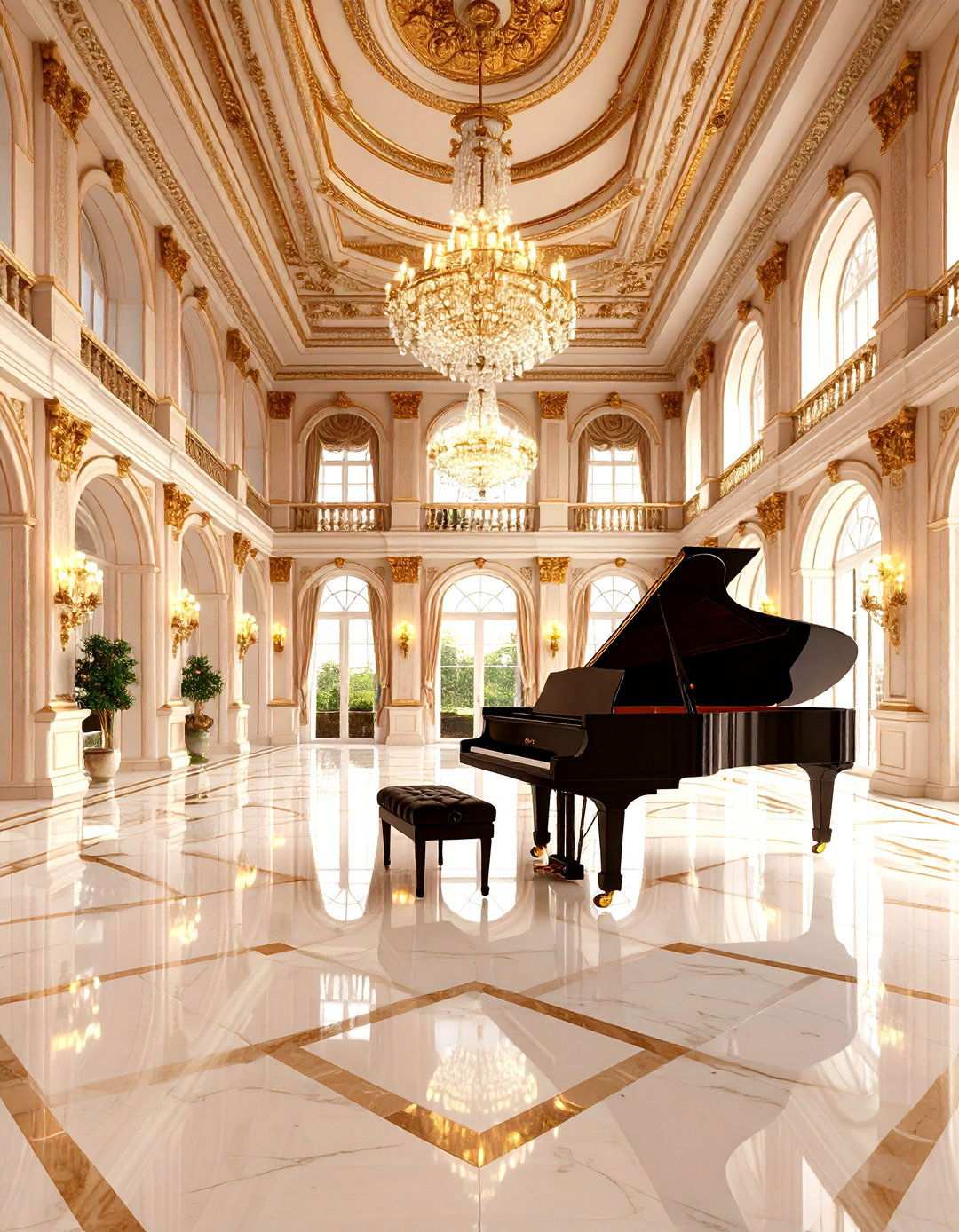 Historic Mansion Grand Piano Ballroom - 24 Piano Room Ideas