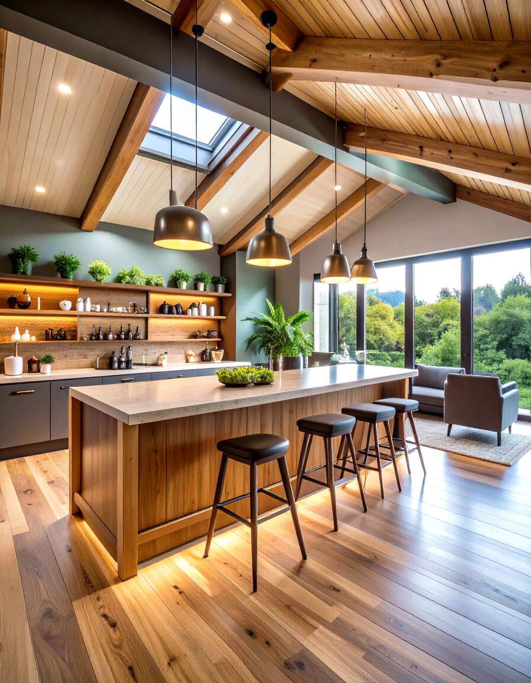 Home Bar and Lounge Area - 24 Low Ceiling Small Attic Room Ideas