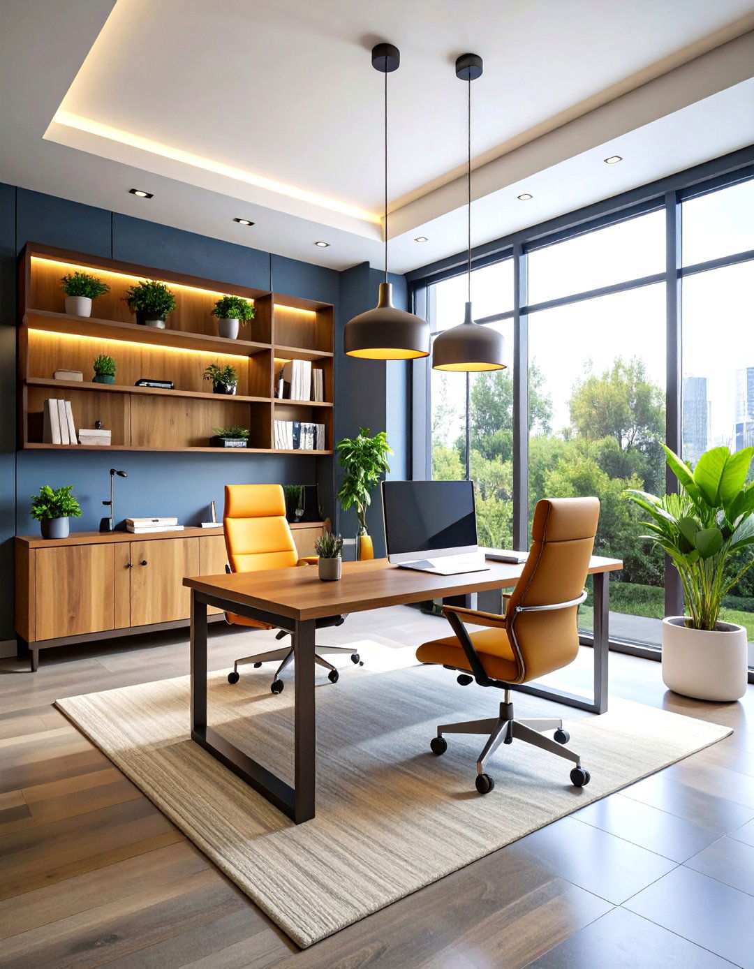 Home Office Functionality - 24 Transitional Interior Design Ideas