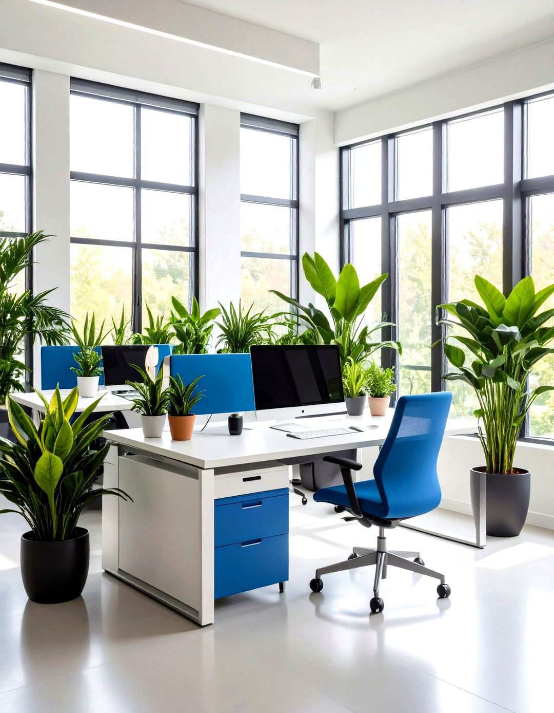Home Office Stress Relief Plant Arrangements - 24 Ways Decorating With Plants