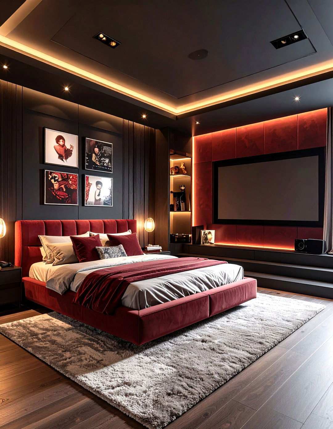 Home Theater Cinema Bedroom - 24 Man Cave Bedroom Ideas