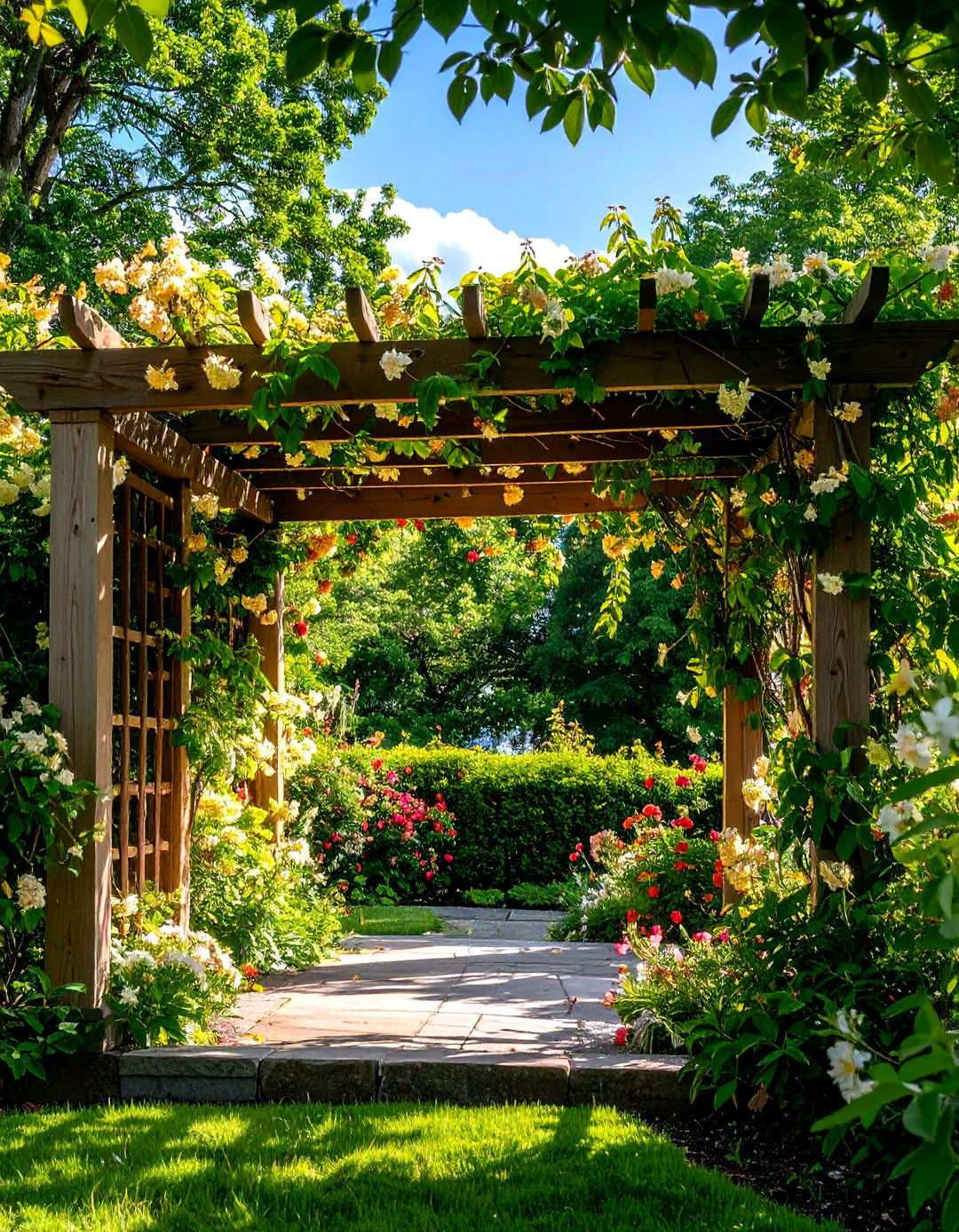 Honeysuckle Vine Natural Shade - 24 Pergola Shade Ideas