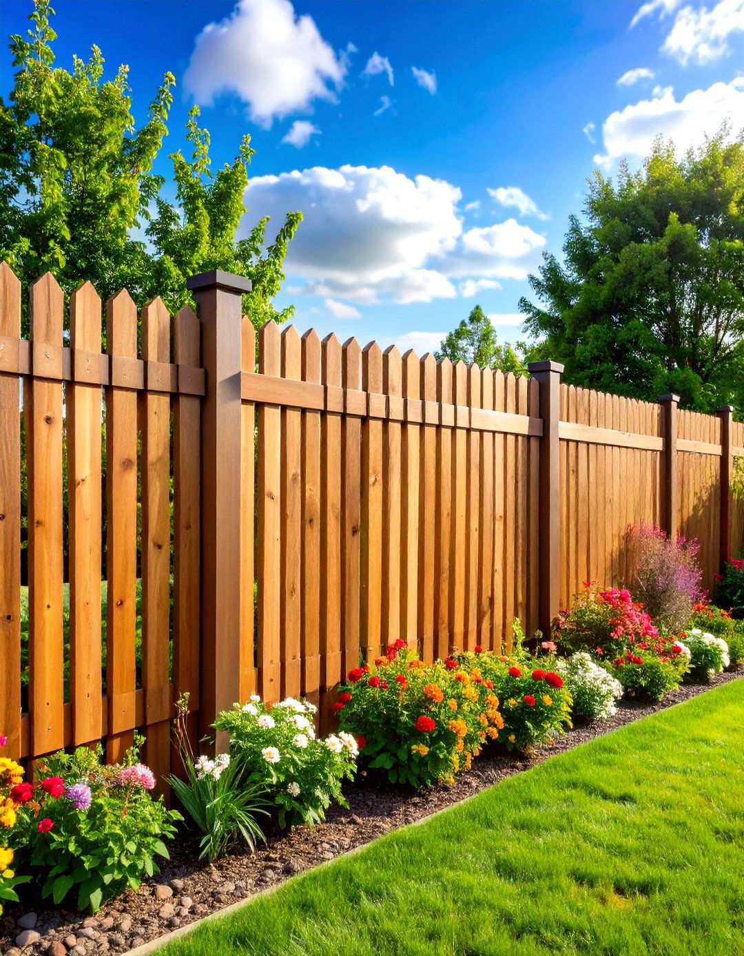 Horizontal Fence with Geometric Patterns - 24 Horizontal Fence Ideas