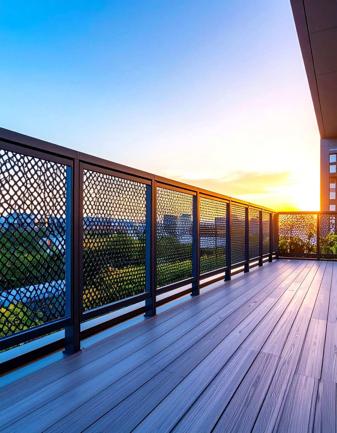 Horizontal Mesh Panel System - 24 Horizontal Deck Railing Ideas