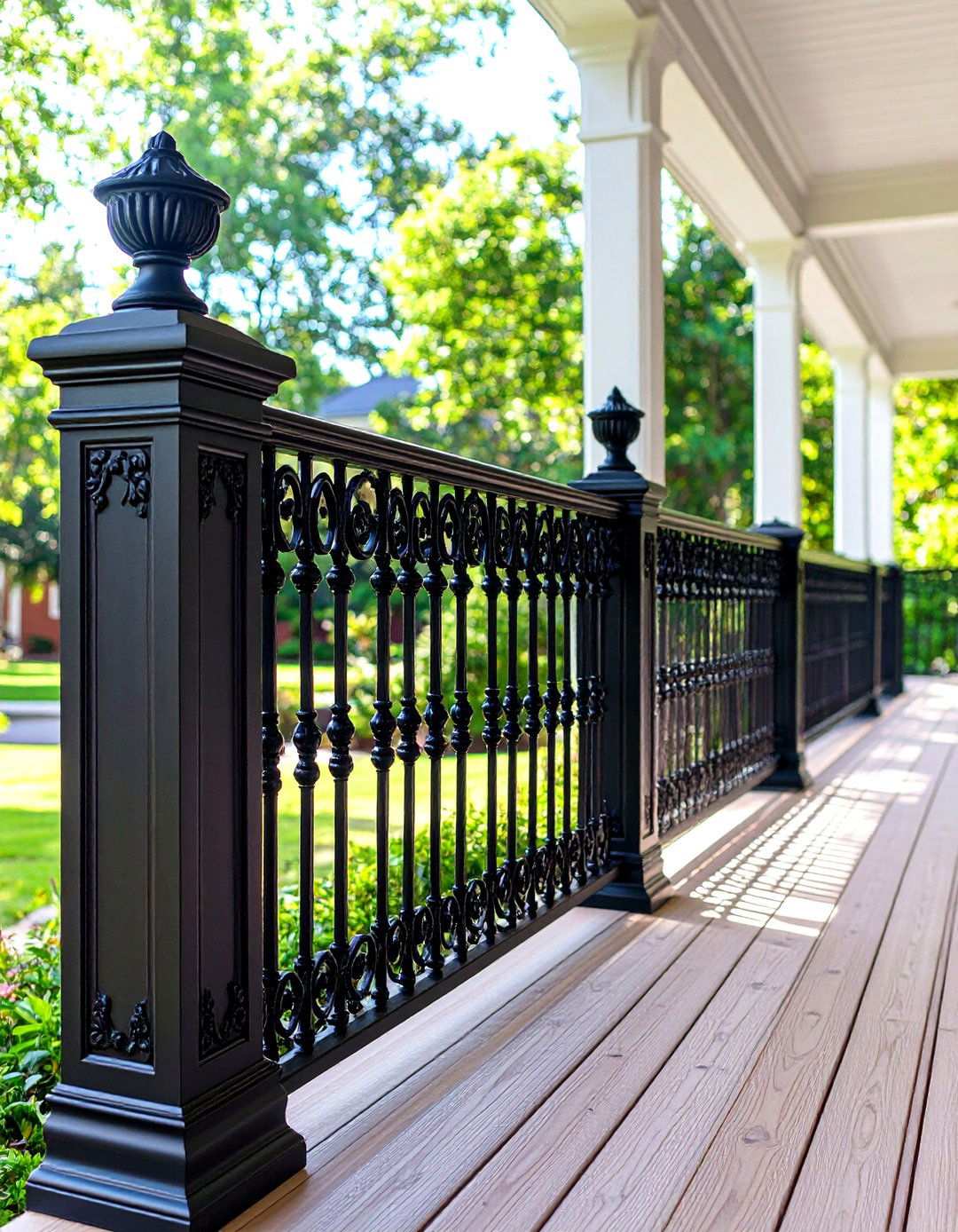 Horizontal Rod Iron Railing System - 24 Horizontal Deck Railing Ideas