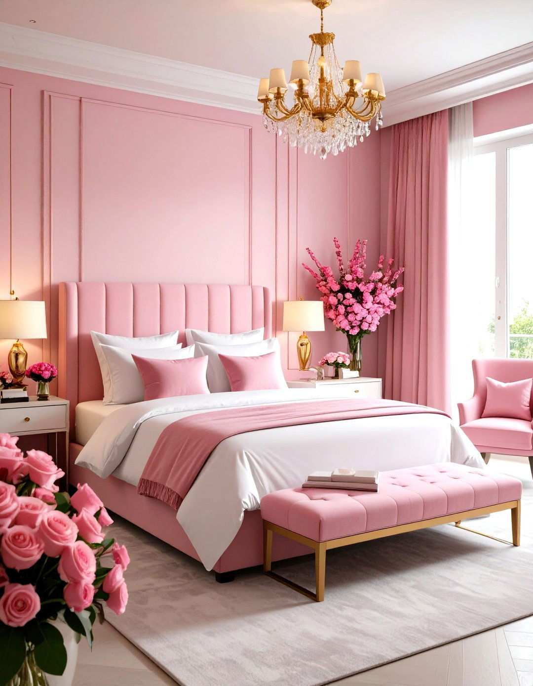 Hot Pink Luxury Hotel Bedroom Experience - 24 Hot Pink Bedroom Ideas