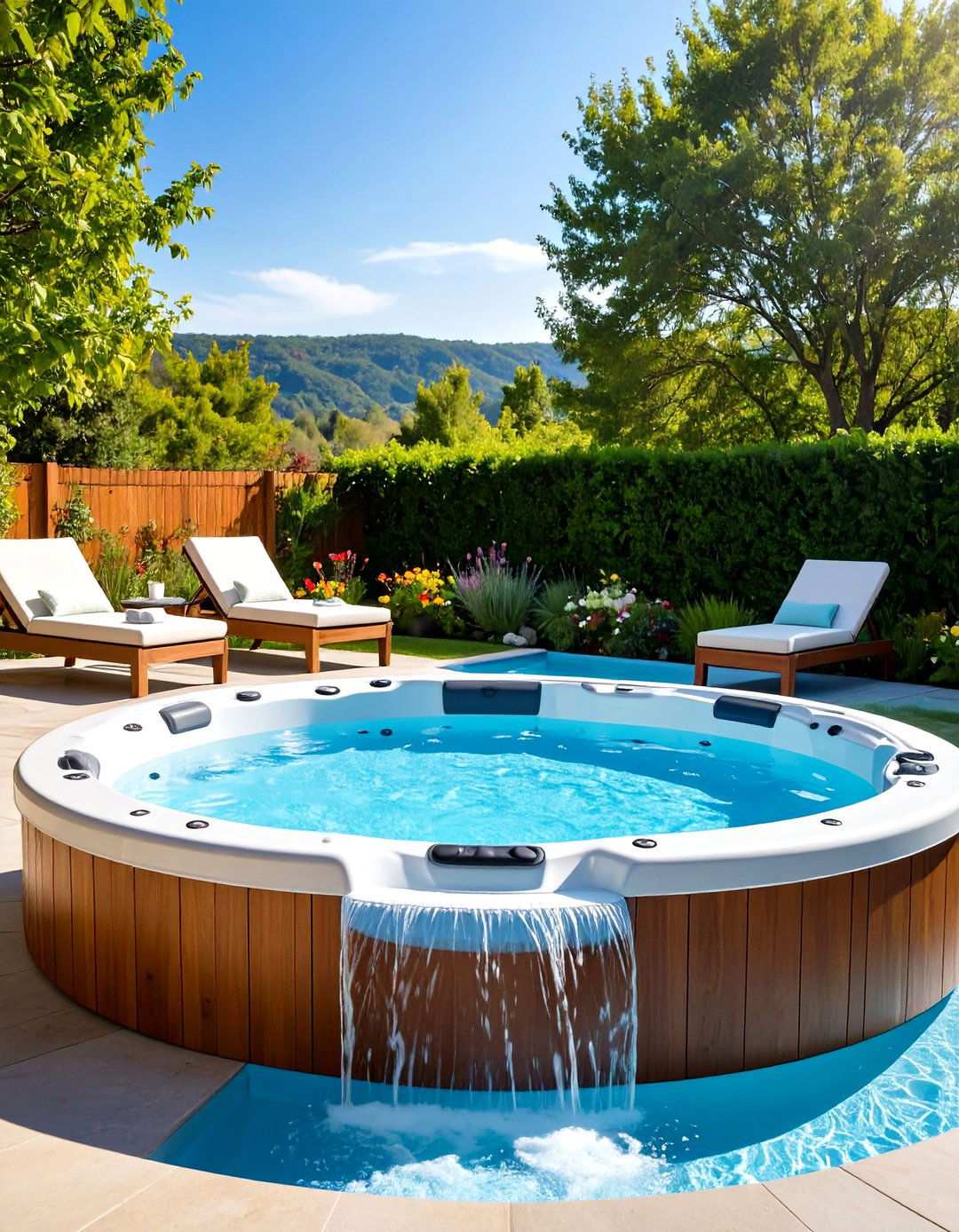 Hot Tub Combo Pool Design - 24 Small Pool Ideas