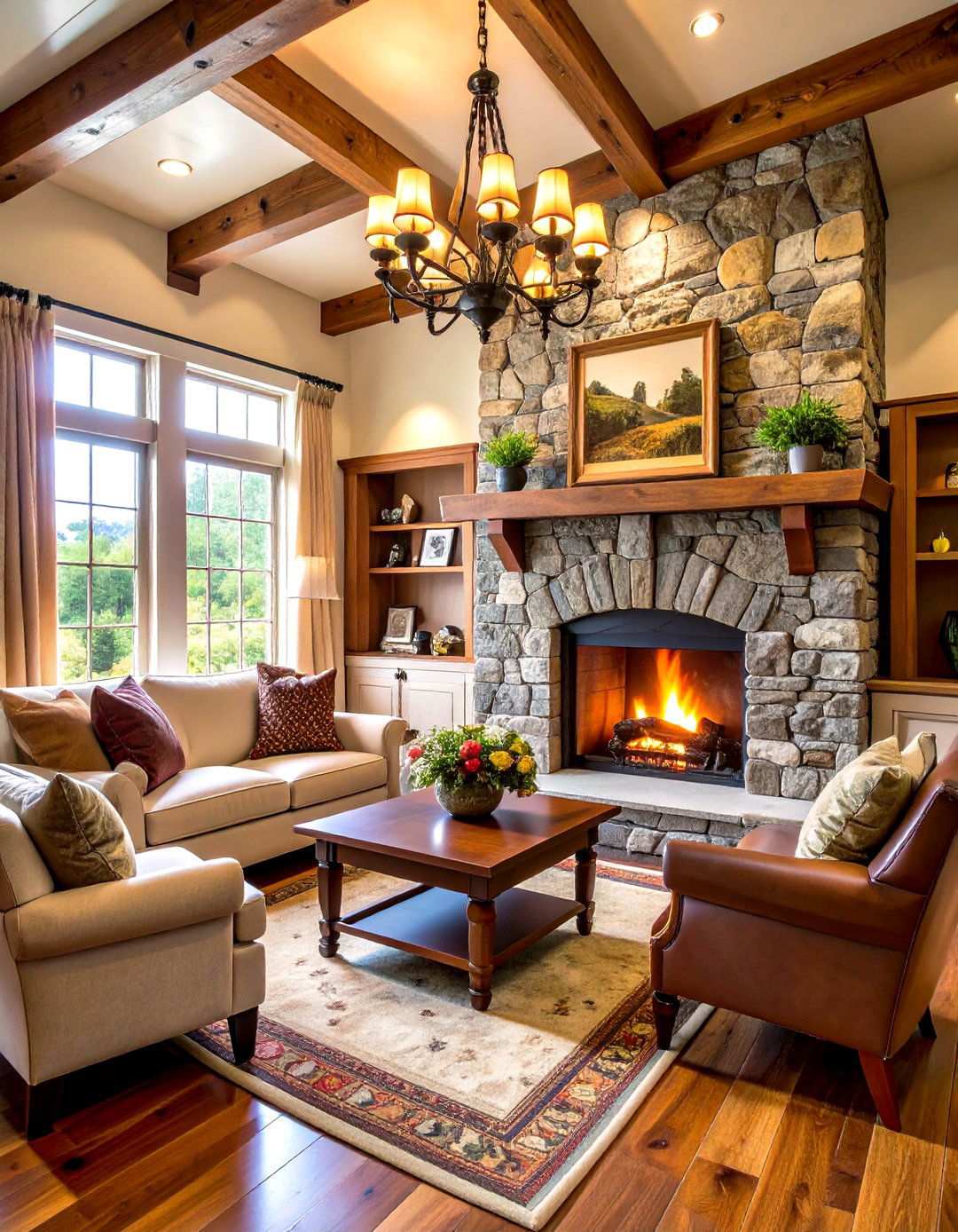 Hunting Lodge Fireplace Design - 24 Hunting Man Cave Ideas