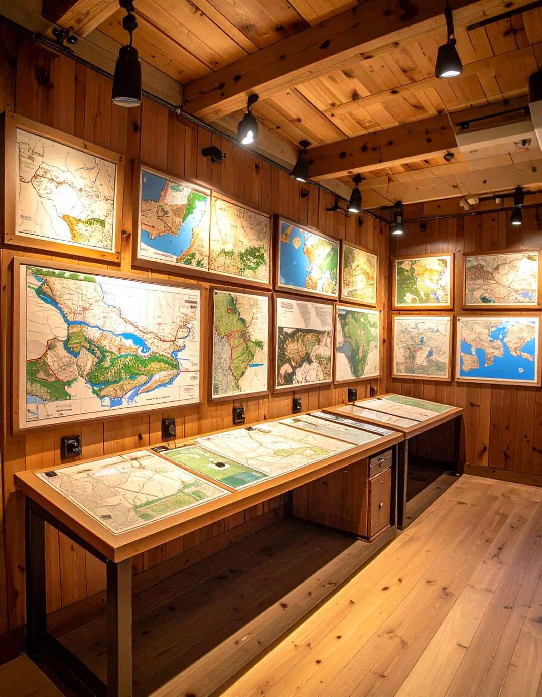 Hunting Map Display Gallery - 24 Hunting Man Cave Ideas