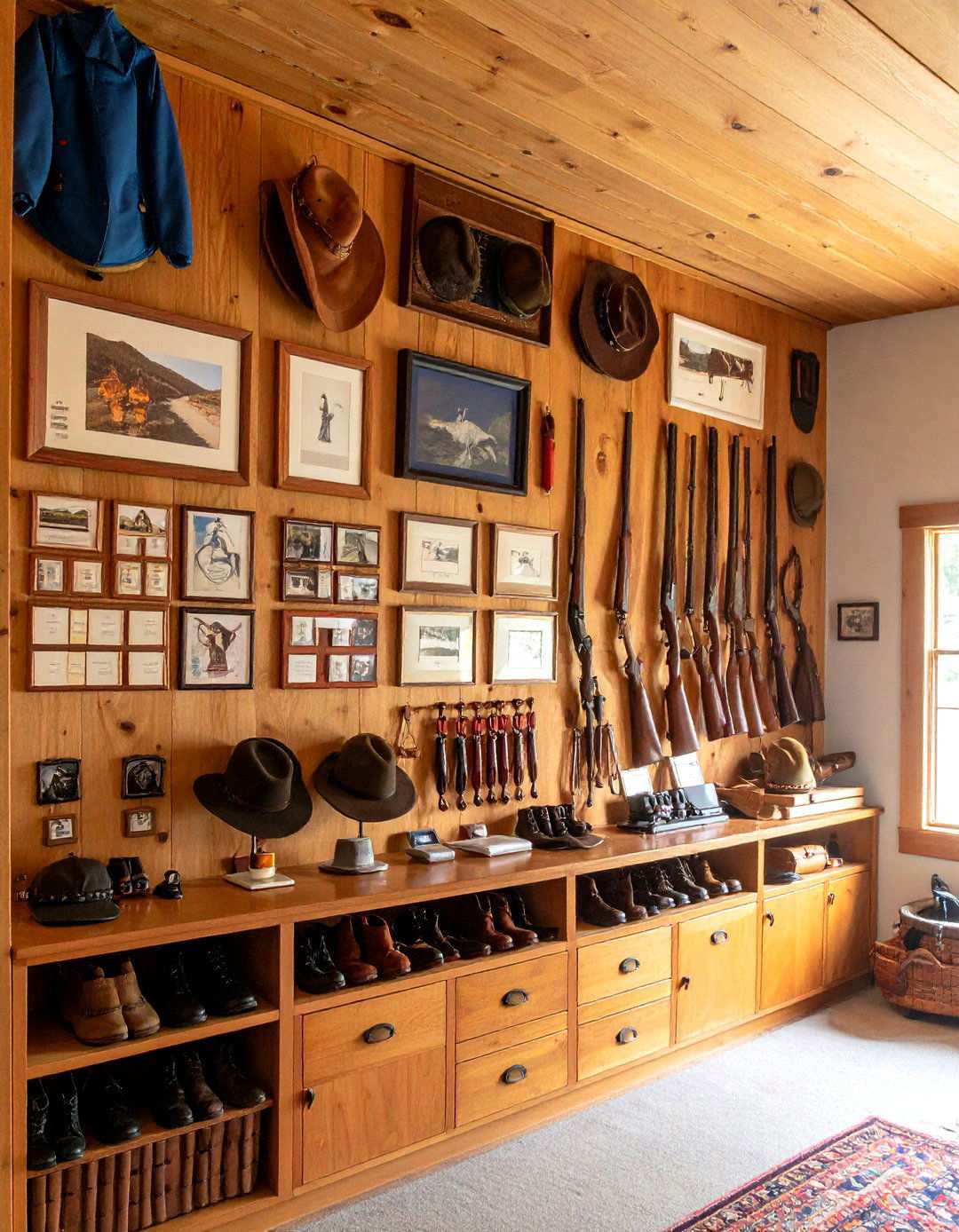 Hunting Memorabilia Showcase - 24 Hunting Man Cave Ideas