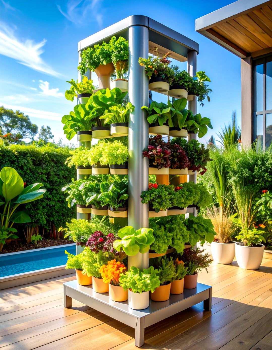 Hydroponic Tower Garden System - 24 Vegetable Garden Ideas