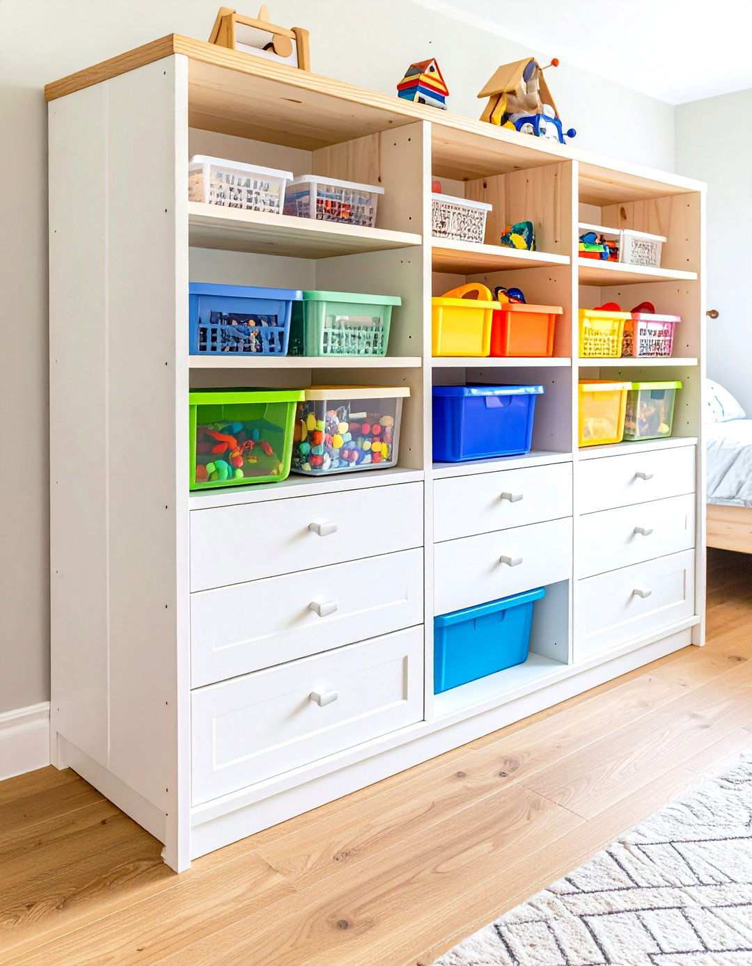 IKEA Trofast Storage System with Color Coded Bins - 24 Lego Storage Ideas