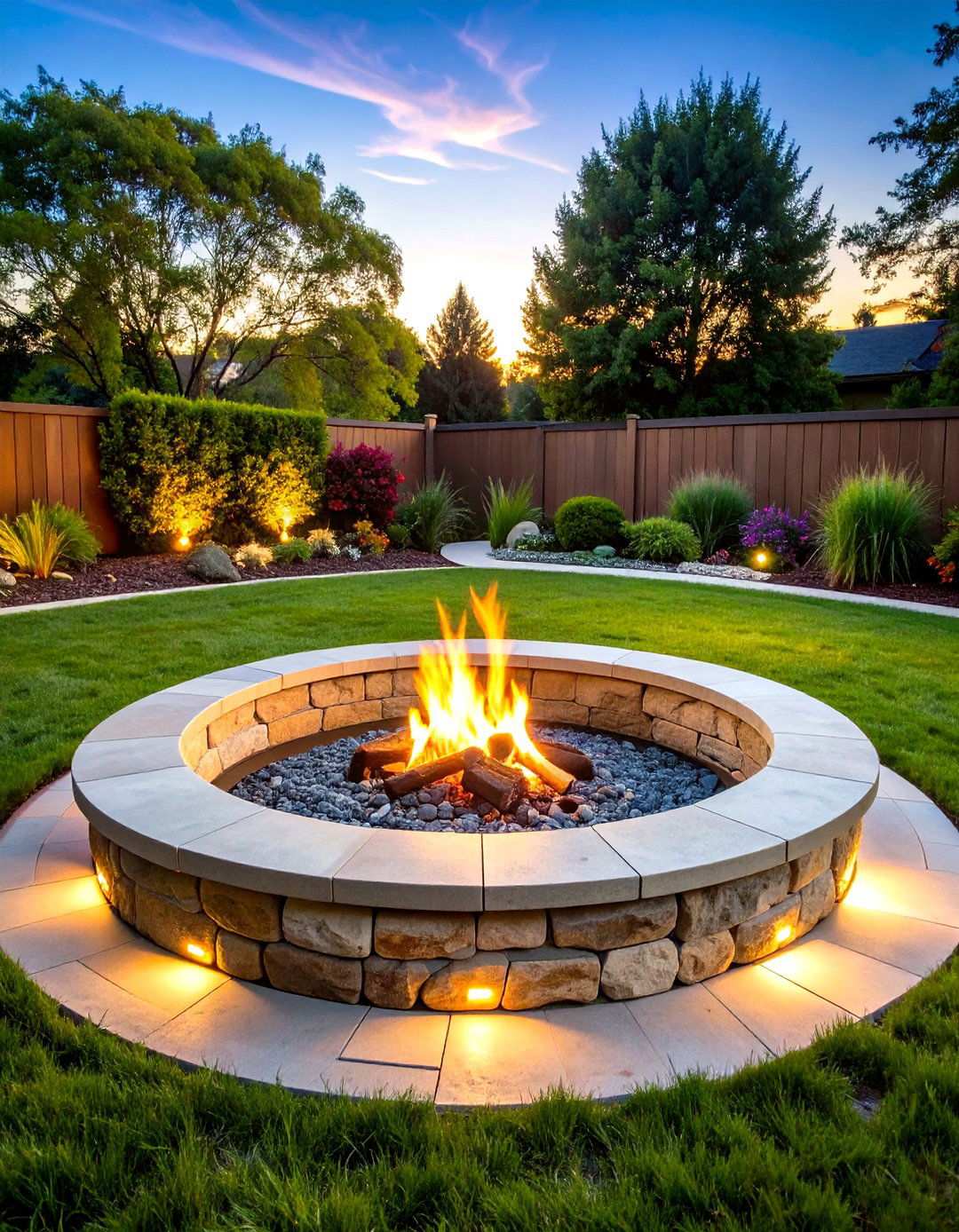 In Ground Stone Fire Pit - 24 Rock Fire Pit Ideas