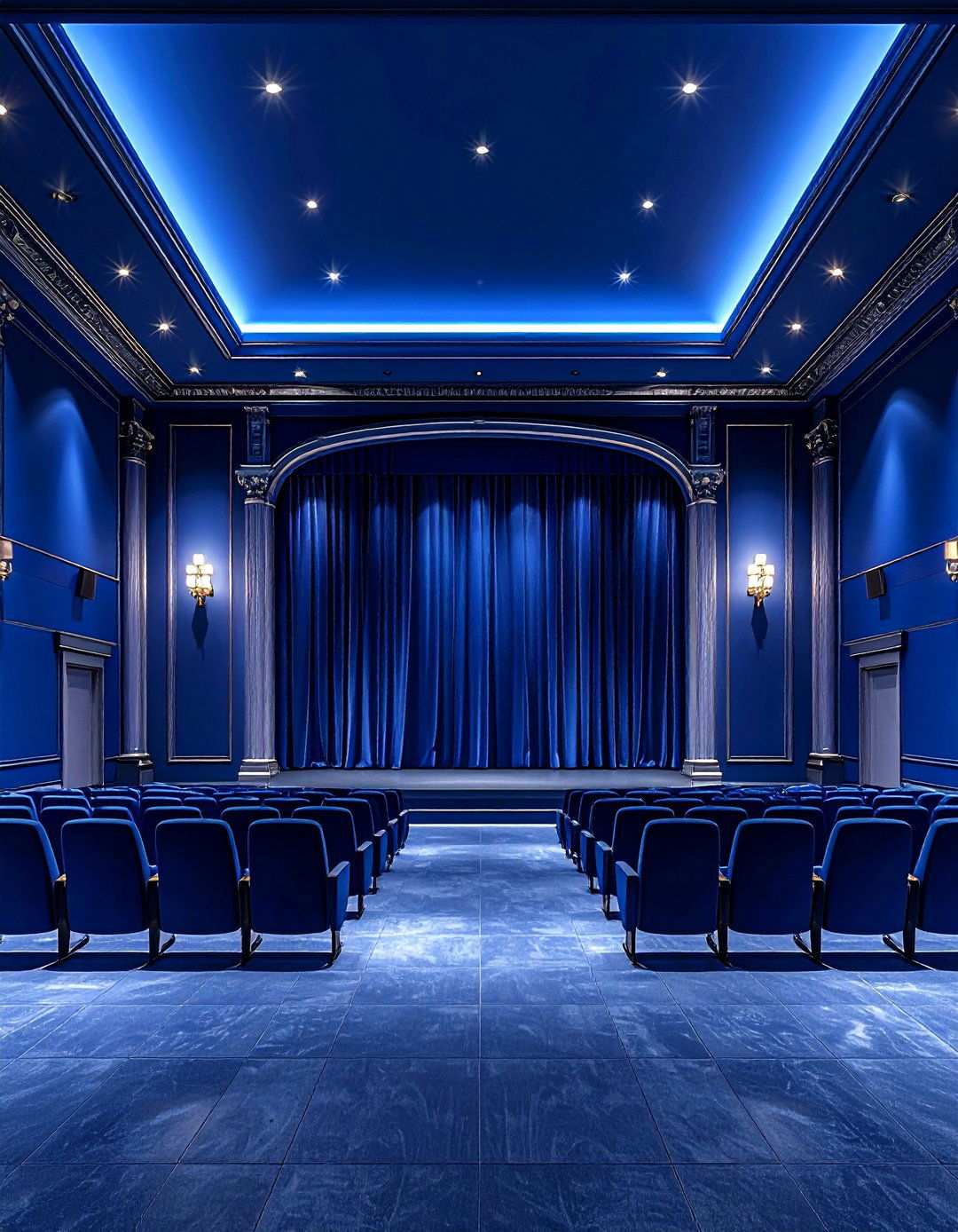 Indigo Blue Deep Immersion - 24 Home Theater Paint Colors
