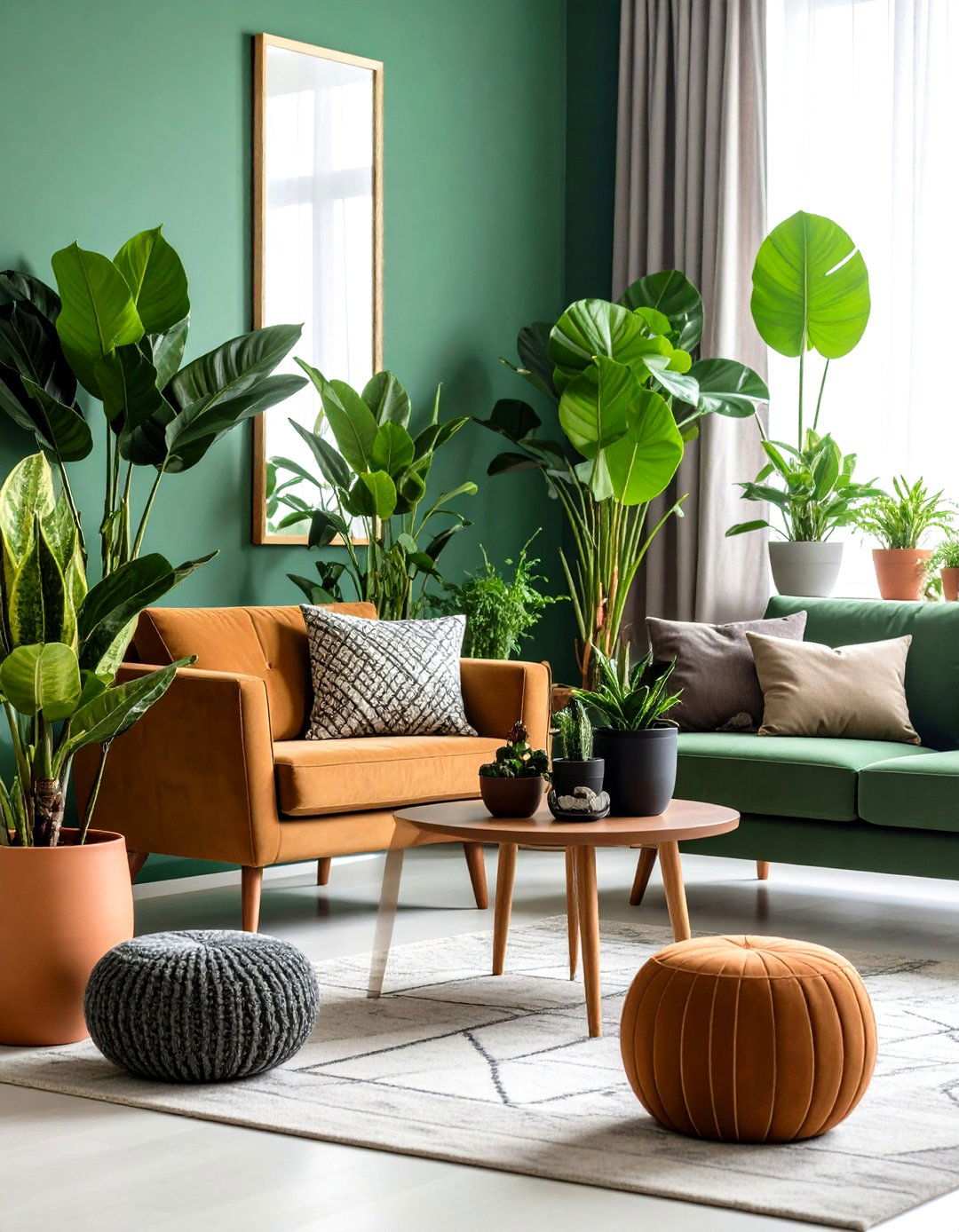 Indoor Plant Integration - 24 Japandi Living Room Ideas
