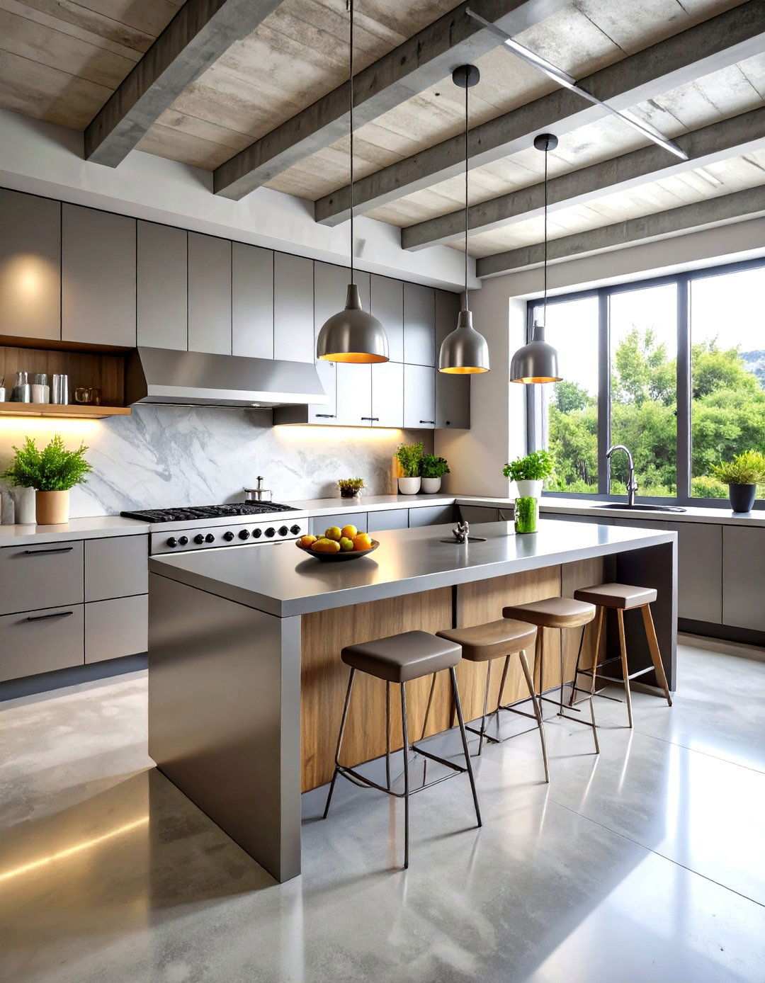 Industrial Accent Materials - 24 Minimalist Kitchen Ideas
