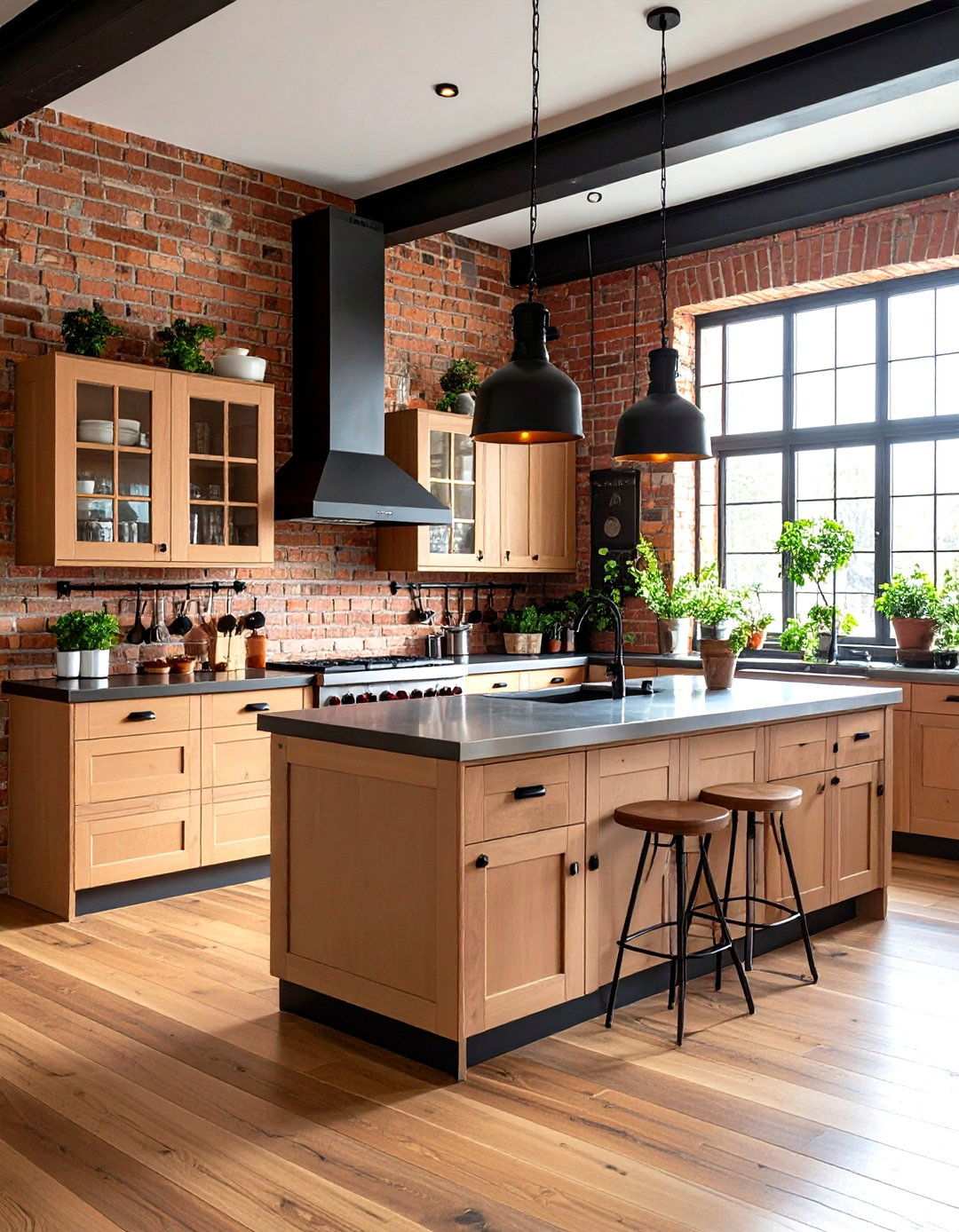 Industrial Beige Cabinet Design - 24 Kitchens With Beige Kitchen Cabinets