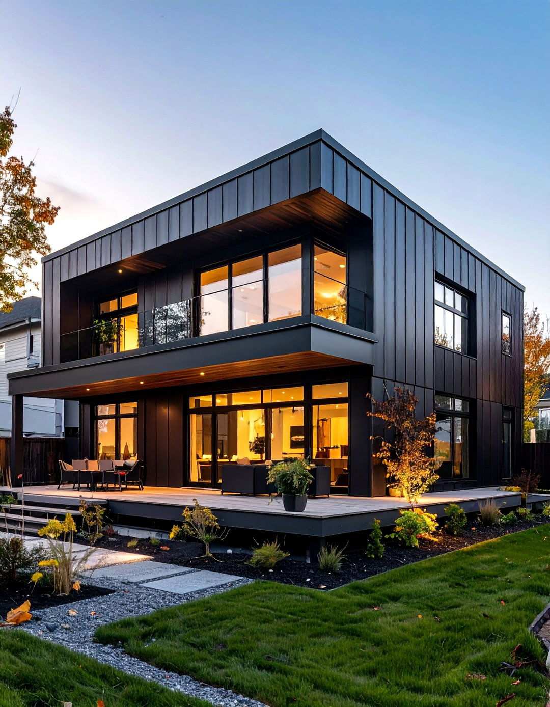 Industrial Black Metal Cladding - 24 Modern Black Houses